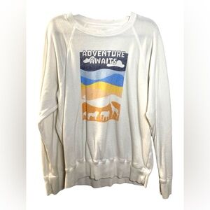 aerie | Medium Safari Graphic Print Oversized Crewneck